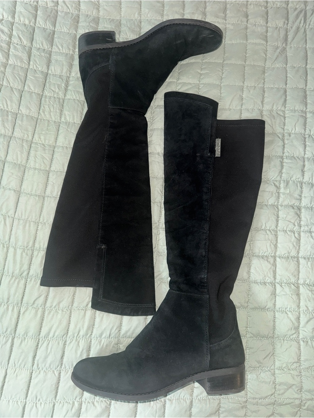 Vince Camuto Black Knee-High Suede Boots
